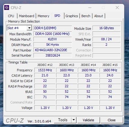 KLEVV DDR4 3200Mhz 16GB*2 이미지