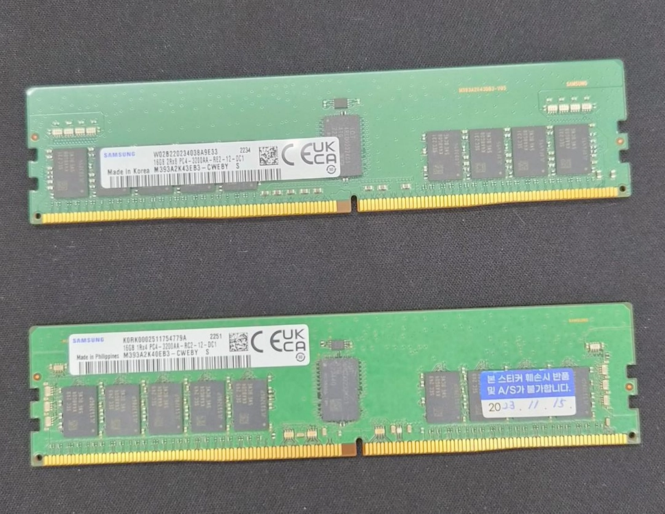 삼성전자 DDR4 16GB PC4-25600 REG ECC 서버용 이미지