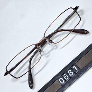 NO.537 안경테 안경 54mm 슬림 스퀘어 콤비 긱시크 일본 빈티지 레트로 Y2K 아메카지 패션 아이웨어 수입 이미지