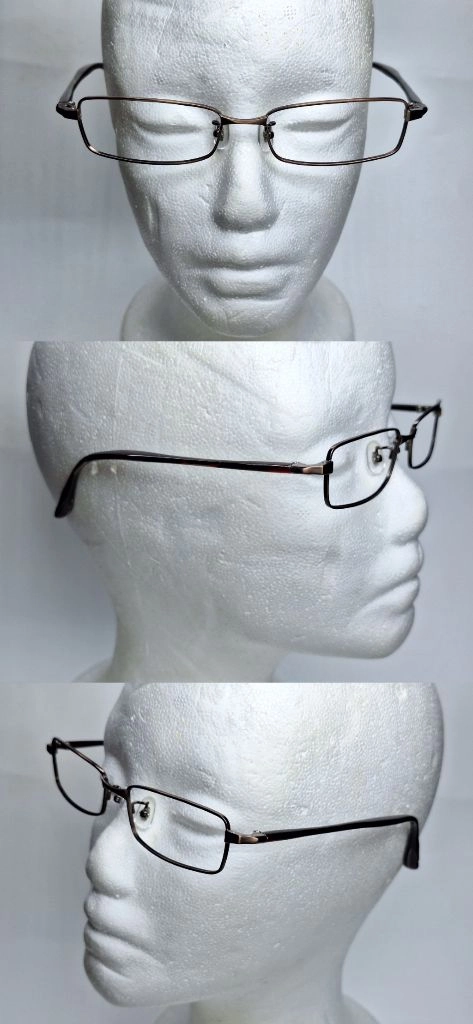 NO.537 안경테 안경 54mm 슬림 스퀘어 콤비 긱시크 일본 빈티지 레트로 Y2K 아메카지 패션 아이웨어 수입 이미지