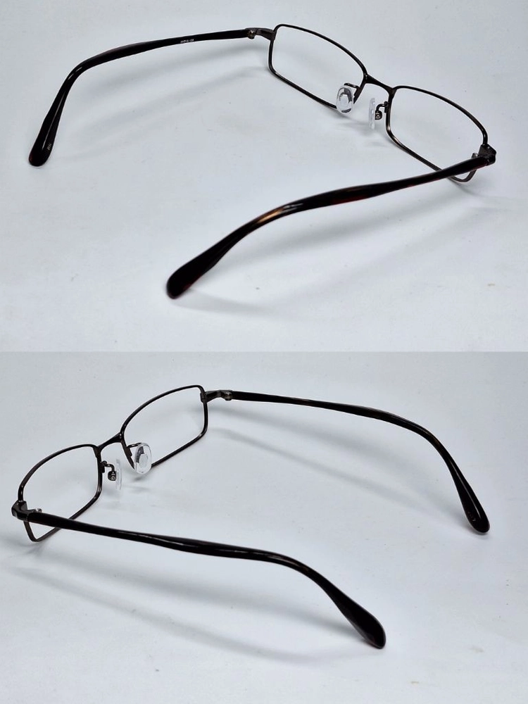 NO.537 안경테 안경 54mm 슬림 스퀘어 콤비 긱시크 일본 빈티지 레트로 Y2K 아메카지 패션 아이웨어 수입 이미지