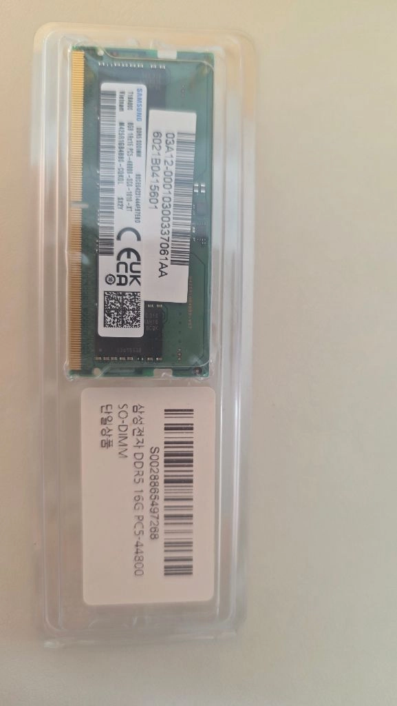 삼성노트북메모리 ddr5 4800 8기가 두장 이미지
