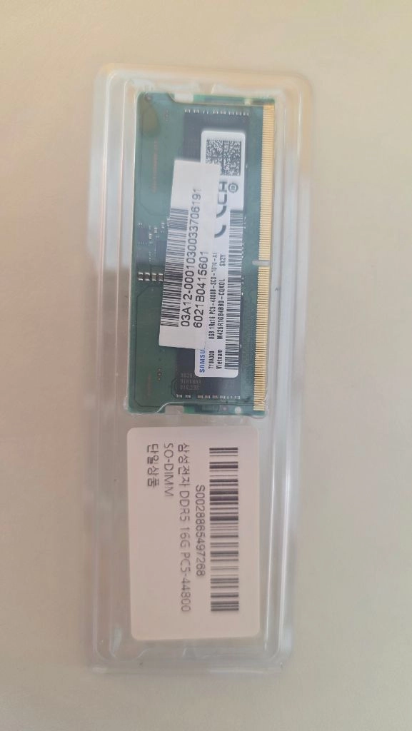 삼성노트북메모리 ddr5 4800 8기가 두장 이미지