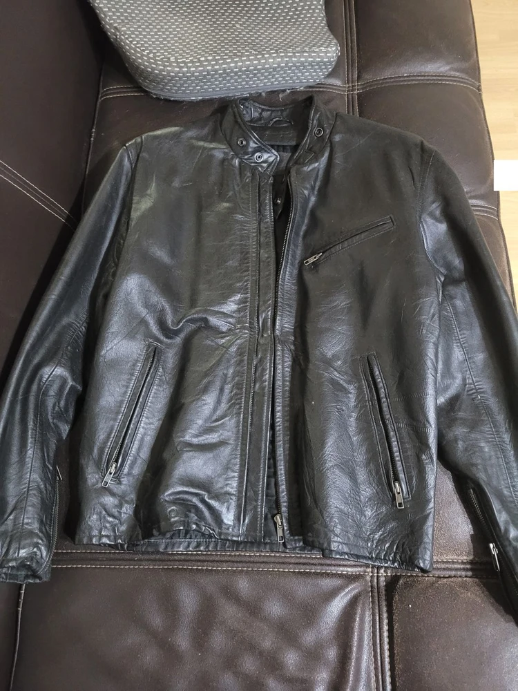 Liugoo leather 말가죽 싱글 라이더 자켓 L 일본 상태좋음 schott avirex vanson 이미지