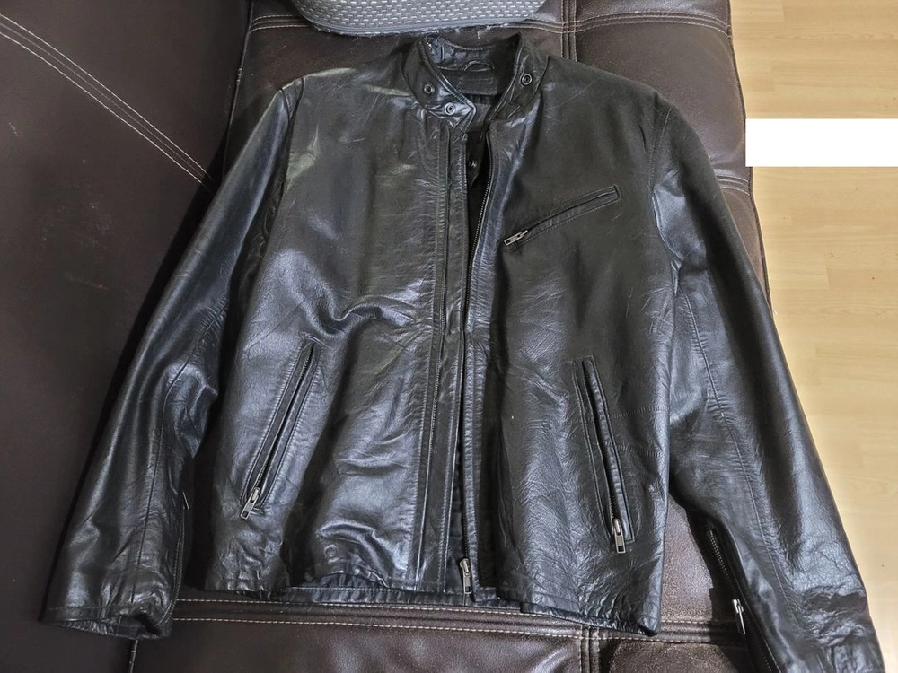 Liugoo leather 말가죽 싱글 라이더 자켓 L 일본 상태좋음 schott avirex vanson 이미지