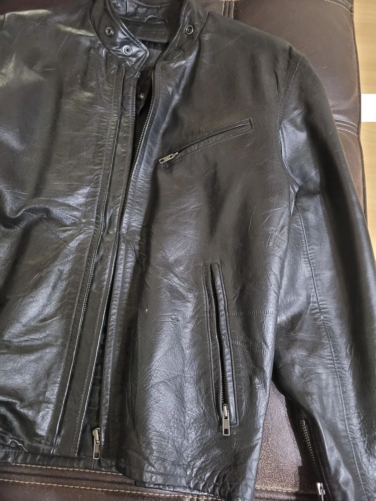 Liugoo leather 말가죽 싱글 라이더 자켓 L 일본 상태좋음 schott avirex vanson 이미지