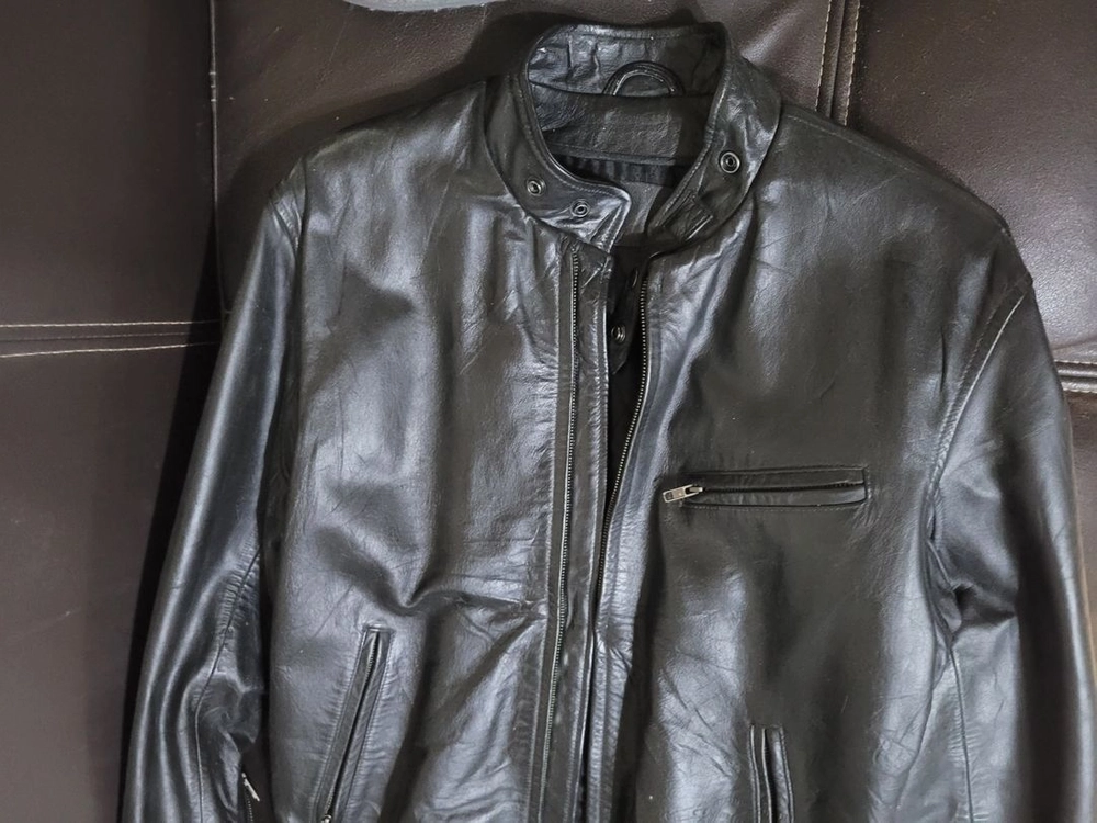 Liugoo leather 말가죽 싱글 라이더 자켓 L 일본 상태좋음 schott avirex vanson 이미지