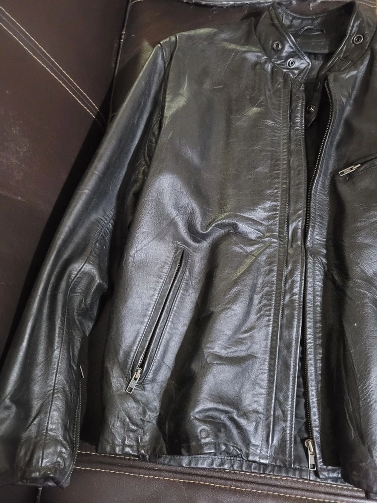 Liugoo leather 말가죽 싱글 라이더 자켓 L 일본 상태좋음 schott avirex vanson 이미지