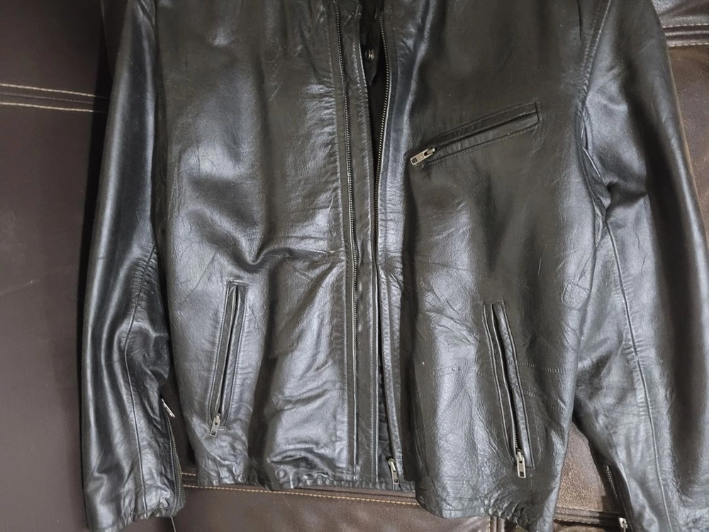 Liugoo leather 말가죽 싱글 라이더 자켓 L 일본 상태좋음 schott avirex vanson 이미지