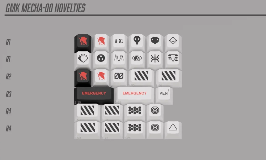 [미개봉 새상품] GMK MECHA-00 Base+Novelty 키캡 이미지