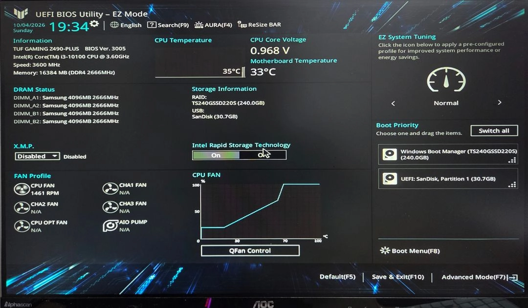 ASUS TUF Gaming Z490-PLUS 이미지