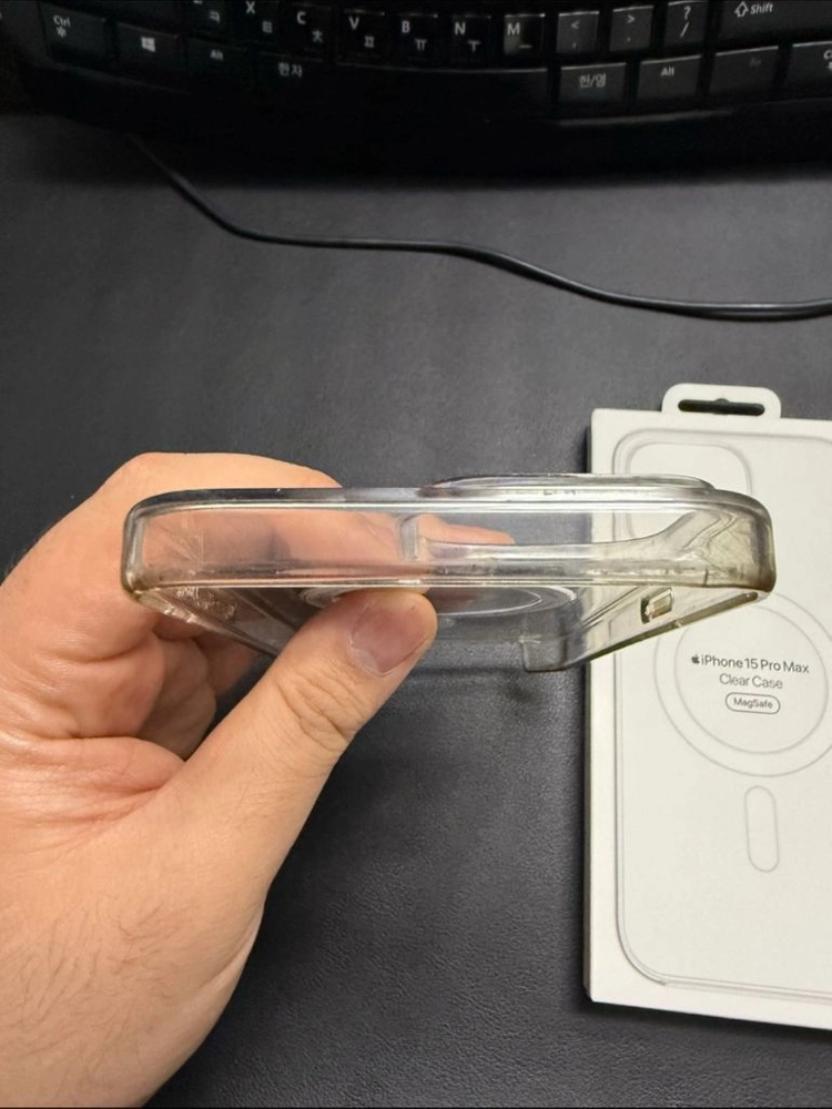 애플 MagSafe형 투명 케이스(Apple Clear Case with MagSafe), 아이폰 15 프로맥스 이미지