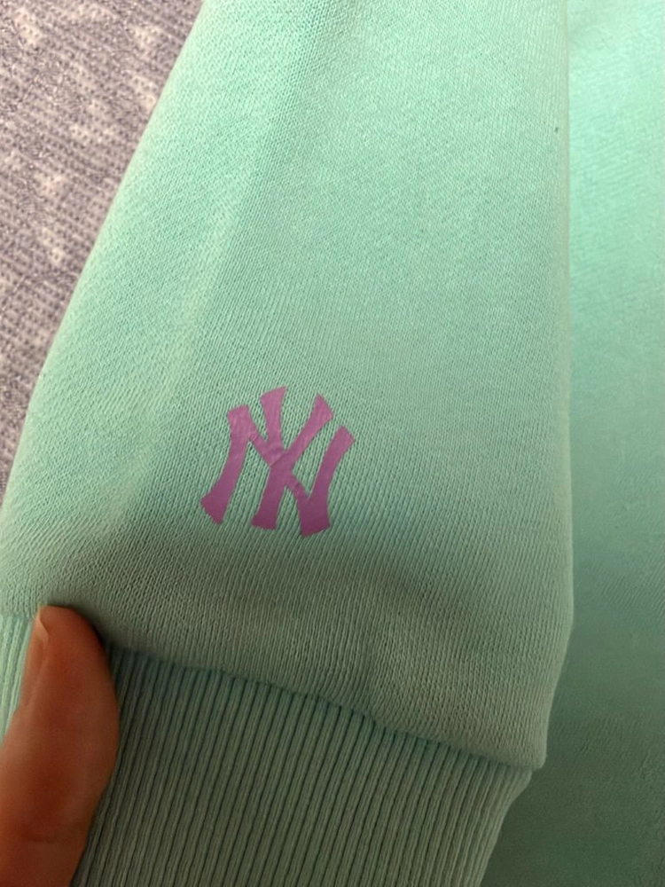 MLB 키즈 민트색 기모 맨투맨 120사이즈 이미지