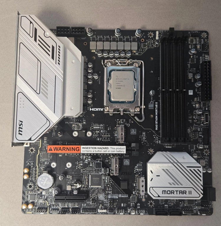 cpu 인텔 코어 i5-14600K + MAG B760M 메인보드 이미지