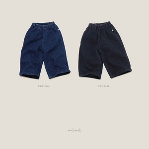 멜멜 골지데님팬츠 챠콜 s사이즈 새상품 이미지