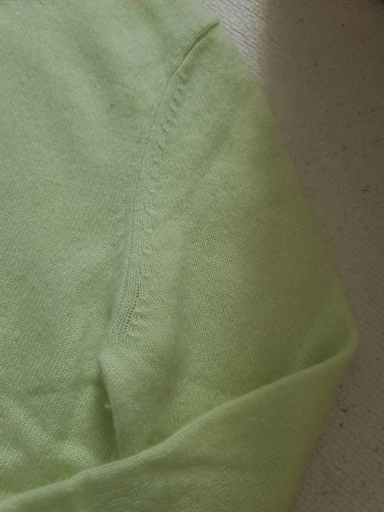 SOYOOM Cashmere Knit 소윰 캐시미어 그린 라임 연두색 긴팔 라운드넥 니트/ 릭오웬스 랑방 더캐시미어 이미지