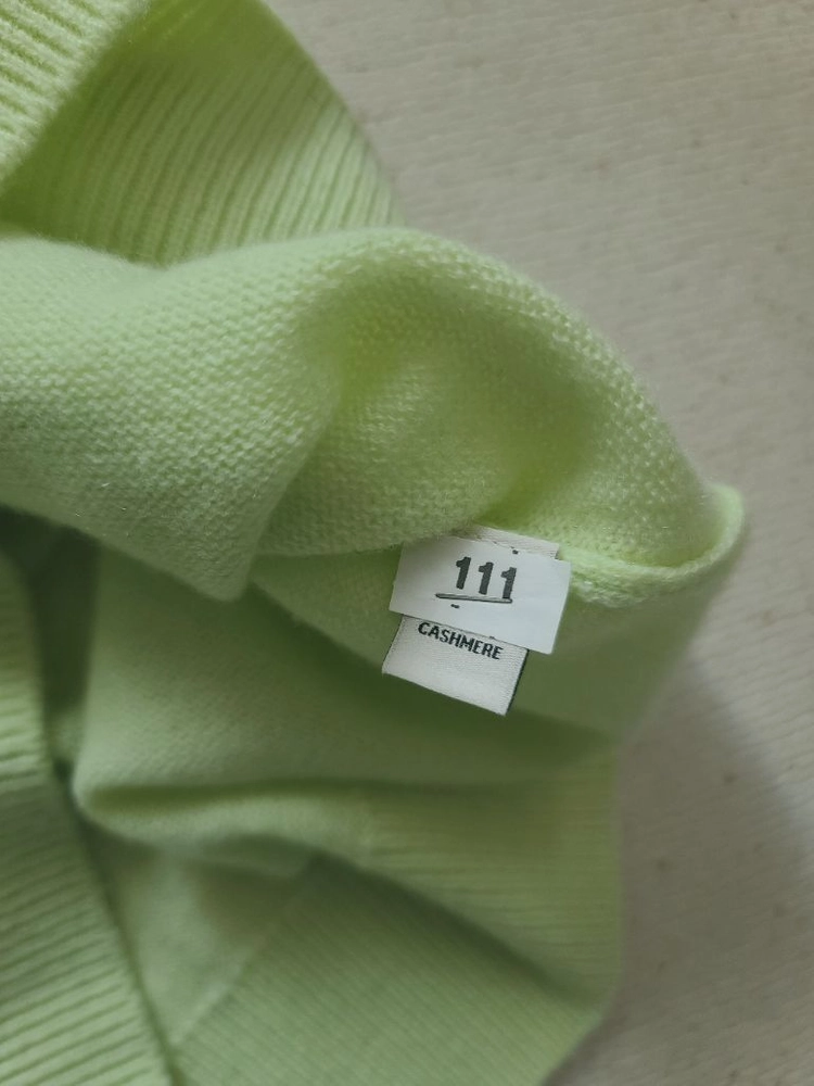 SOYOOM Cashmere Knit 소윰 캐시미어 그린 라임 연두색 긴팔 라운드넥 니트/ 릭오웬스 랑방 더캐시미어 이미지