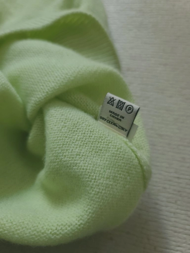 SOYOOM Cashmere Knit 소윰 캐시미어 그린 라임 연두색 긴팔 라운드넥 니트/ 릭오웬스 랑방 더캐시미어 이미지