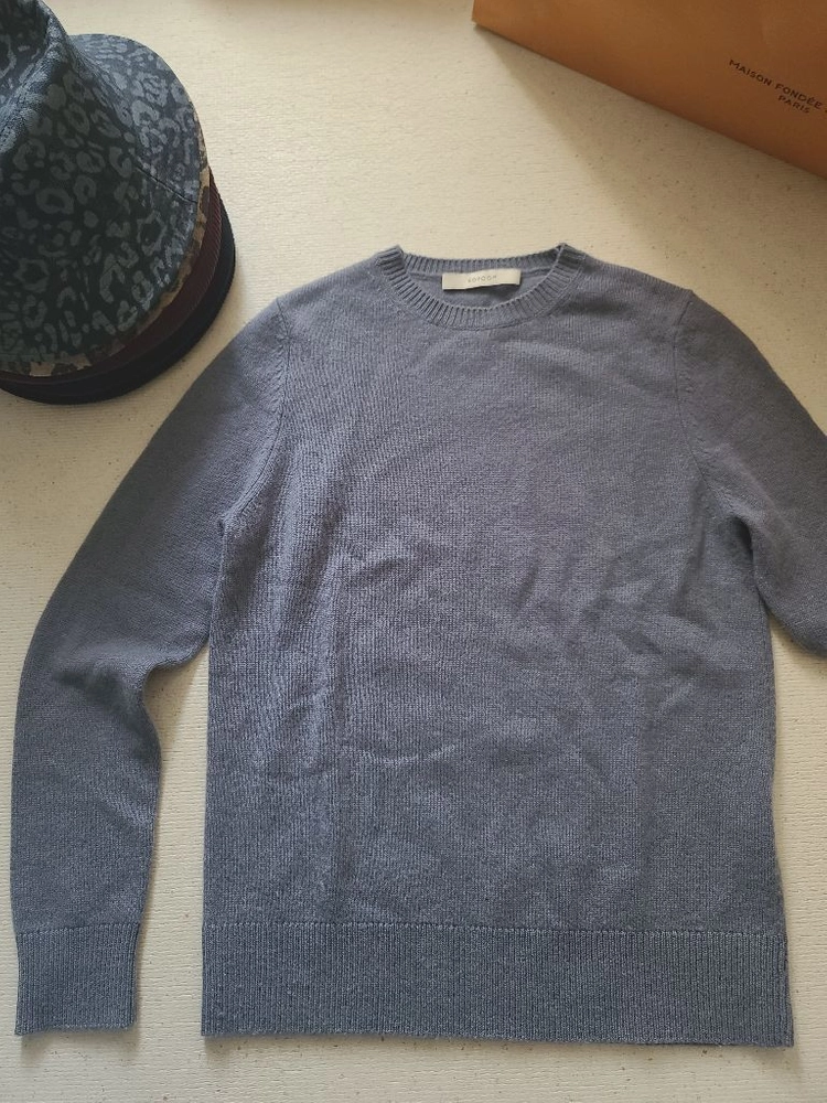 SOYOOM Cashmere Knit 소윰 캐시미어 블루 긴팔 라운드넥 니트 / 릭오웬스 랑방 폴로 더캐시미어 더바 이미지