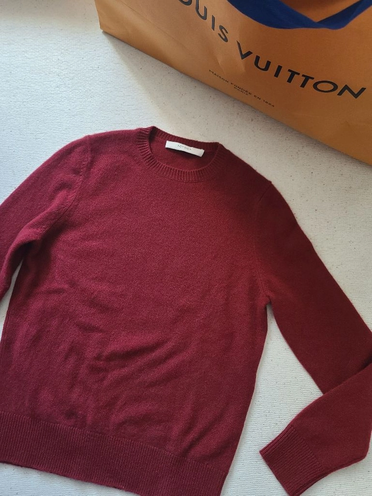 SOYOOM Cashmere Knit 소윰 캐시미어 버건디 긴팔 라운드넥 니트 / 릭오웬스 랑방 폴로 더캐시미어 이미지