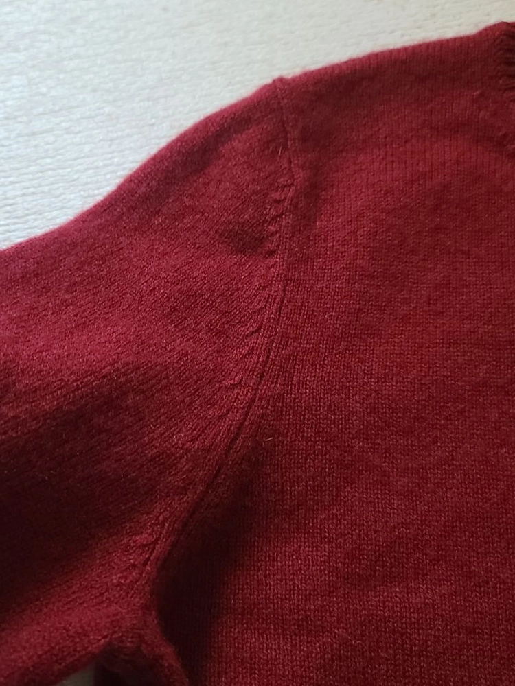 SOYOOM Cashmere Knit 소윰 캐시미어 버건디 긴팔 라운드넥 니트 / 릭오웬스 랑방 폴로 더캐시미어 이미지