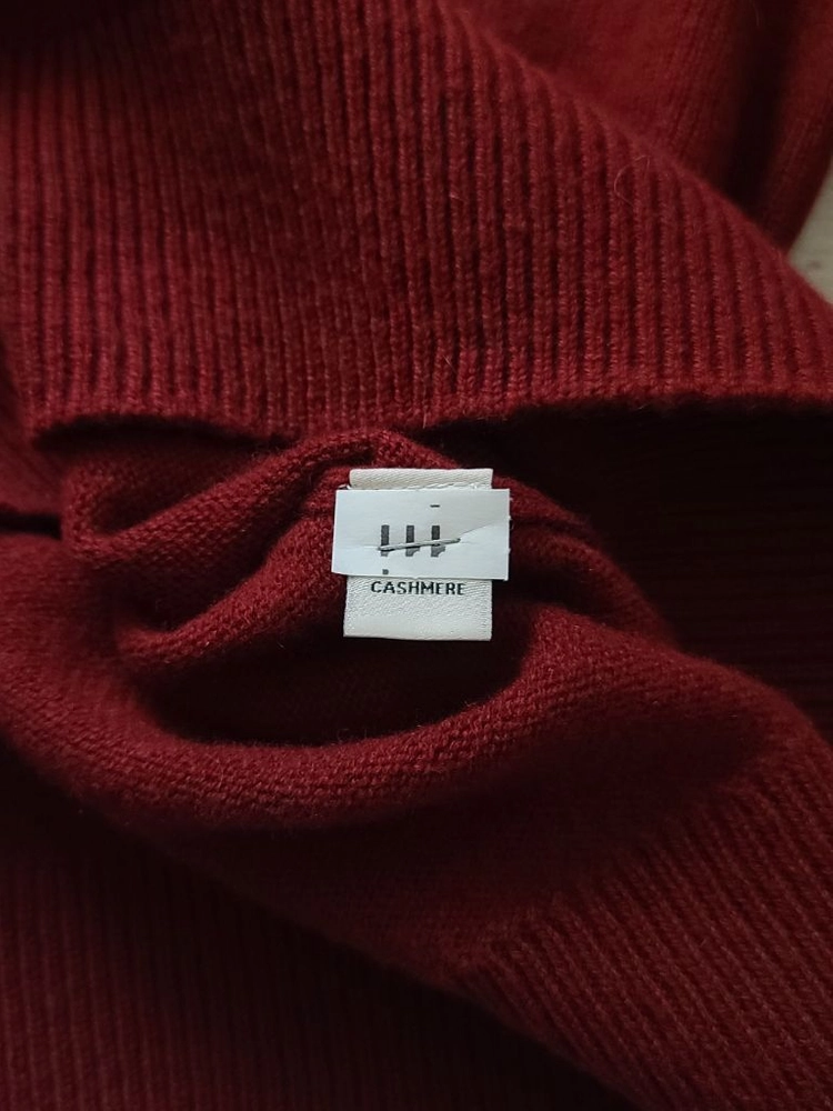 SOYOOM Cashmere Knit 소윰 캐시미어 버건디 긴팔 라운드넥 니트 / 릭오웬스 랑방 폴로 더캐시미어 이미지