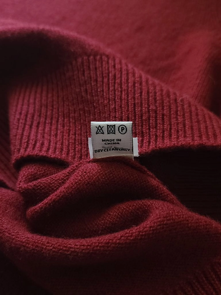 SOYOOM Cashmere Knit 소윰 캐시미어 버건디 긴팔 라운드넥 니트 / 릭오웬스 랑방 폴로 더캐시미어 이미지