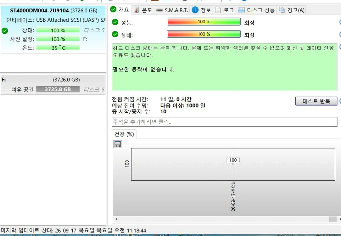 씨게이트 바라쿠다 HDD 4TB 5400/256M 263시간 이미지