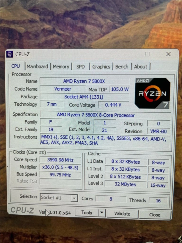 AMD 라이젠7 5800X / 기가바이트 B550M AORUS PRO-P 판매합니다 이미지