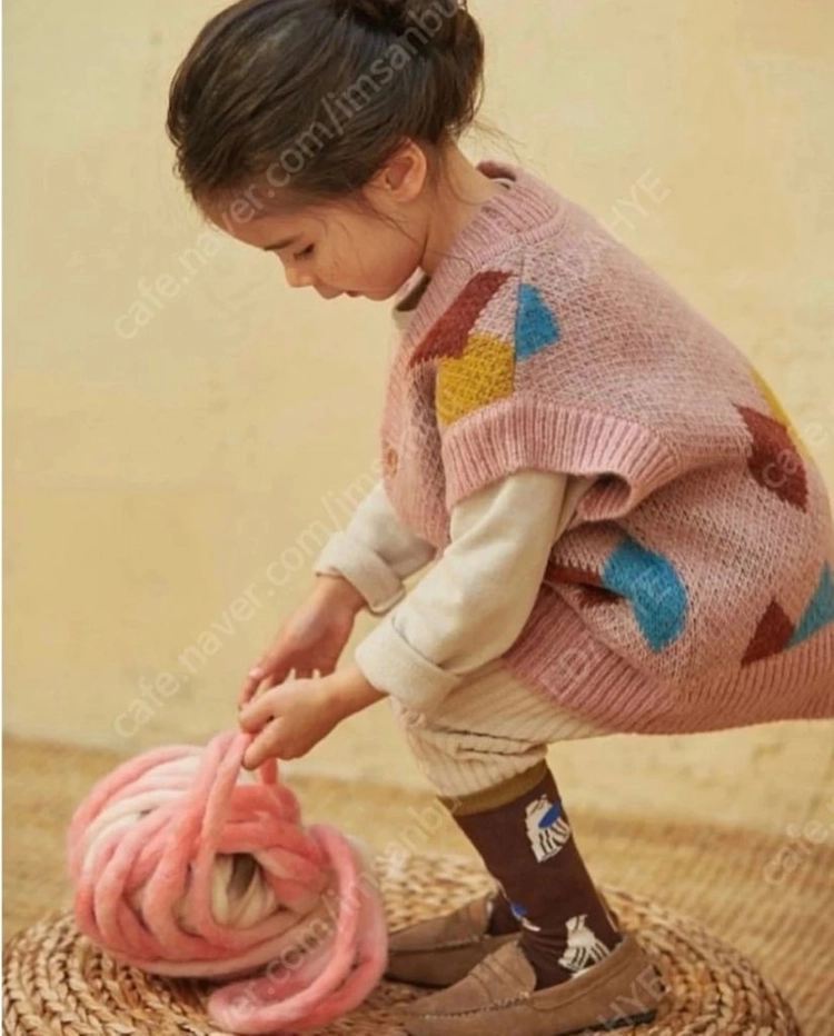 리미떼두두 핑크 다이아 울알파카 니트베스트 이미지