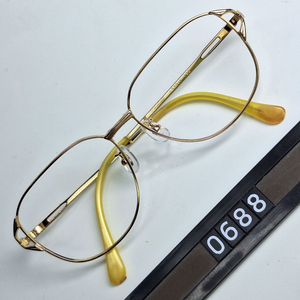 KM-3720A FUJI 안경테 안경 52mm 골드 여성용 엔드피스장식 일본 빈티지 레트로 Y2K 클래식 패션 레어 이미지