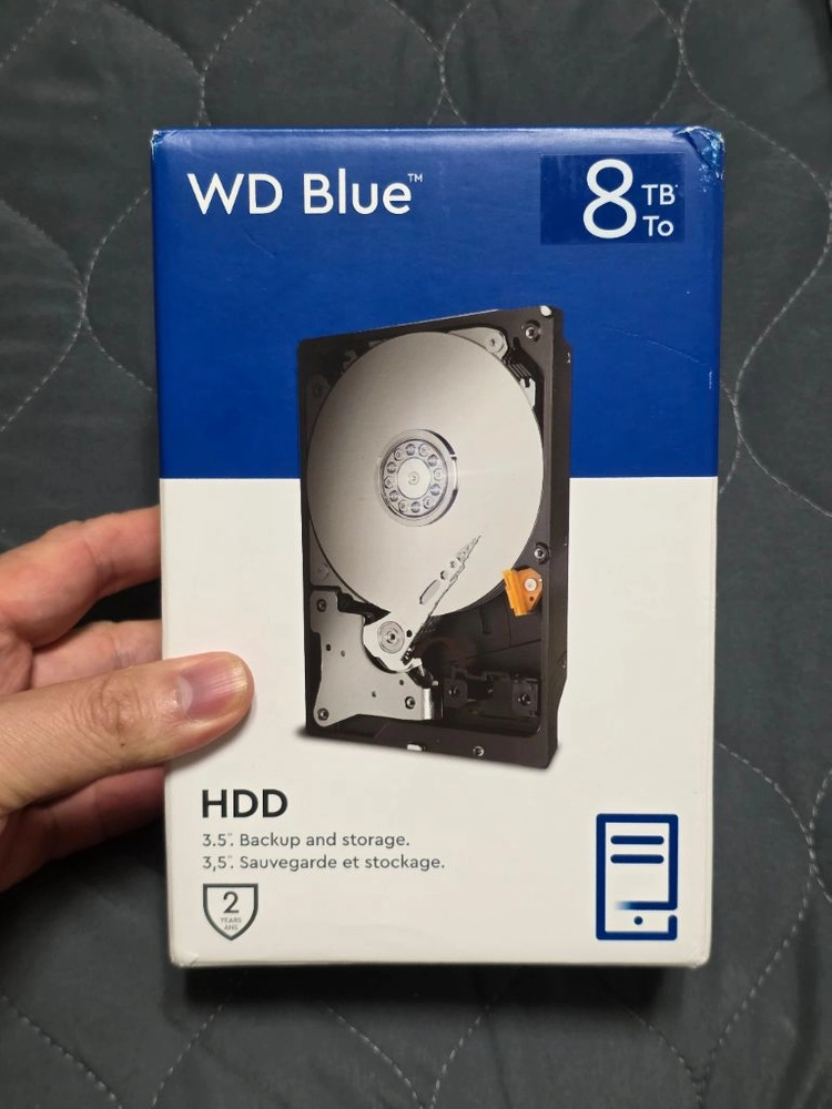 (미개봉새제품)WD Blue 8TB 하드디스크 CMR 리테일 패키지 3.5인치 HDD 이미지