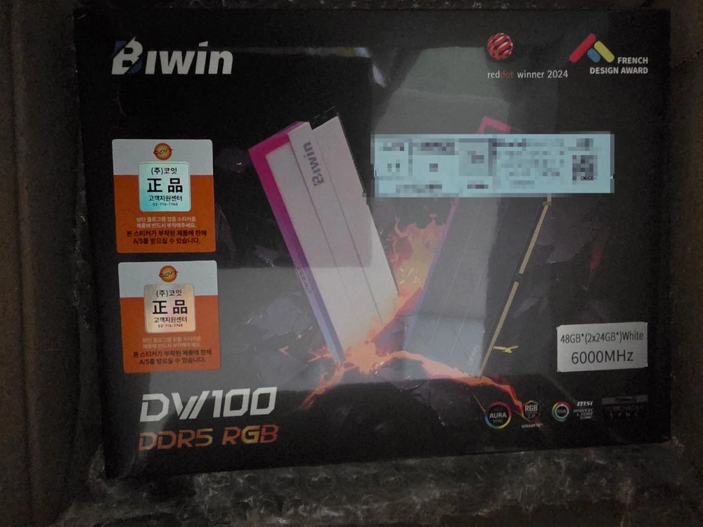BIWIN DW100 화이트 DDR5 48GB (24GBx2) - 안심되는 중고거래