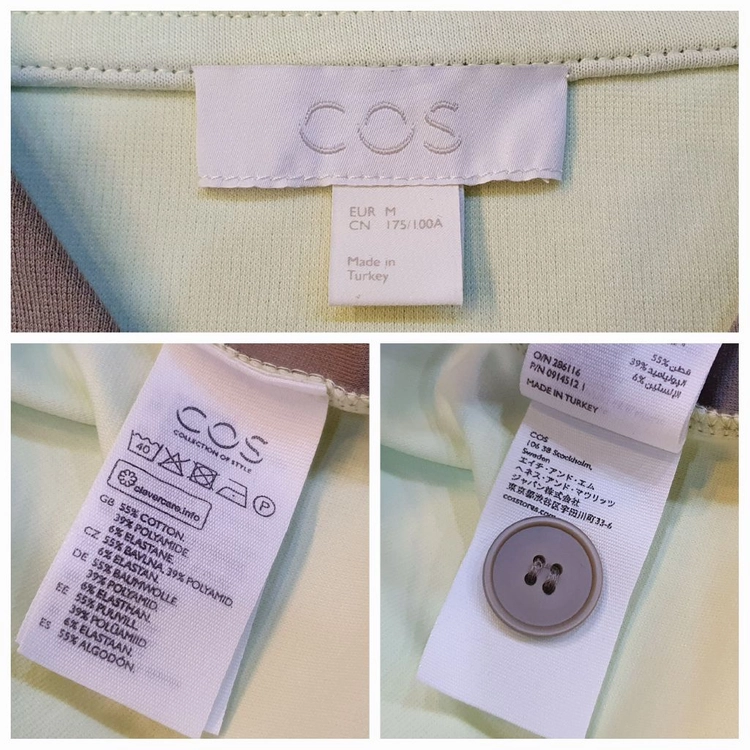 100.COS 컬러블럭 코튼 가디건 이미지