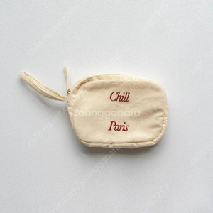 호텔파리칠 파우치 Easy-Peasy Corduroy Pouch (Ivory) 이미지