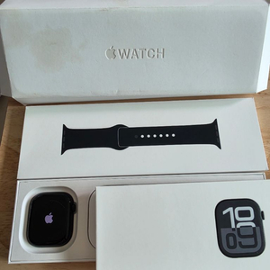 애플워치 10 46mm 알루미늄 GPS 제트블랙 풀박스 판매합니다 이미지