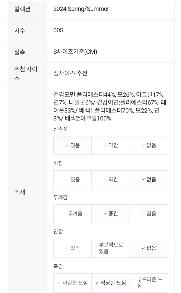 [새상품]보브(VOV) 와이드 후드집업 이미지