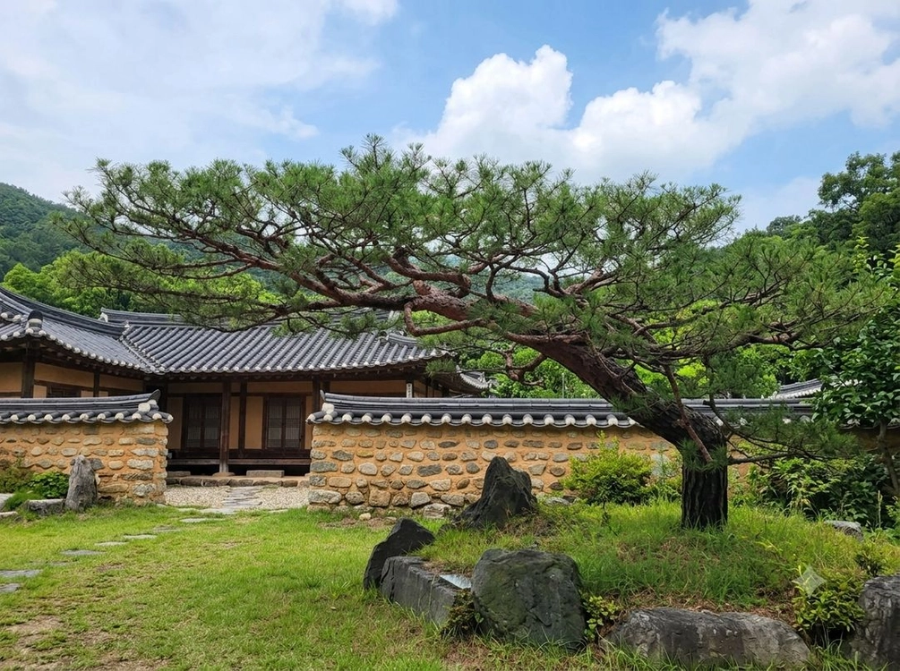 도자기 전통식물 세트 이미지