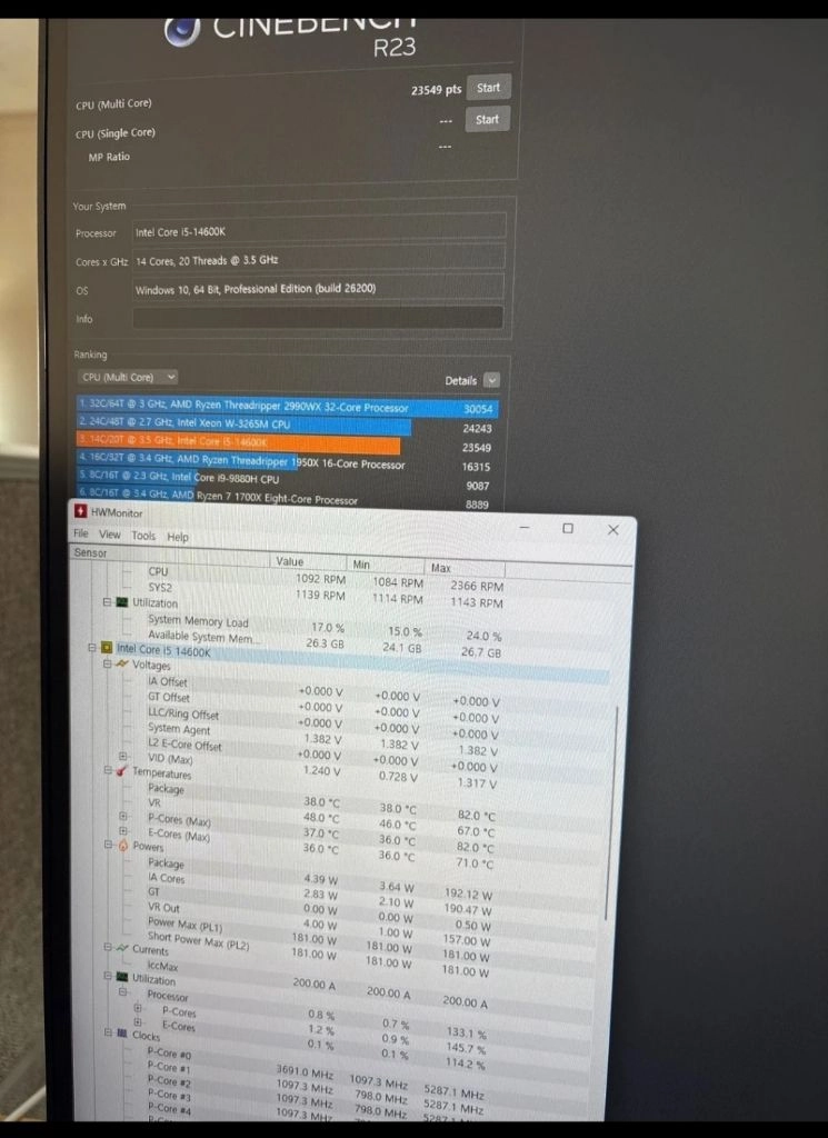 cpu 인텔 코어 i5-14600K + MAG B760M 메인보드 이미지