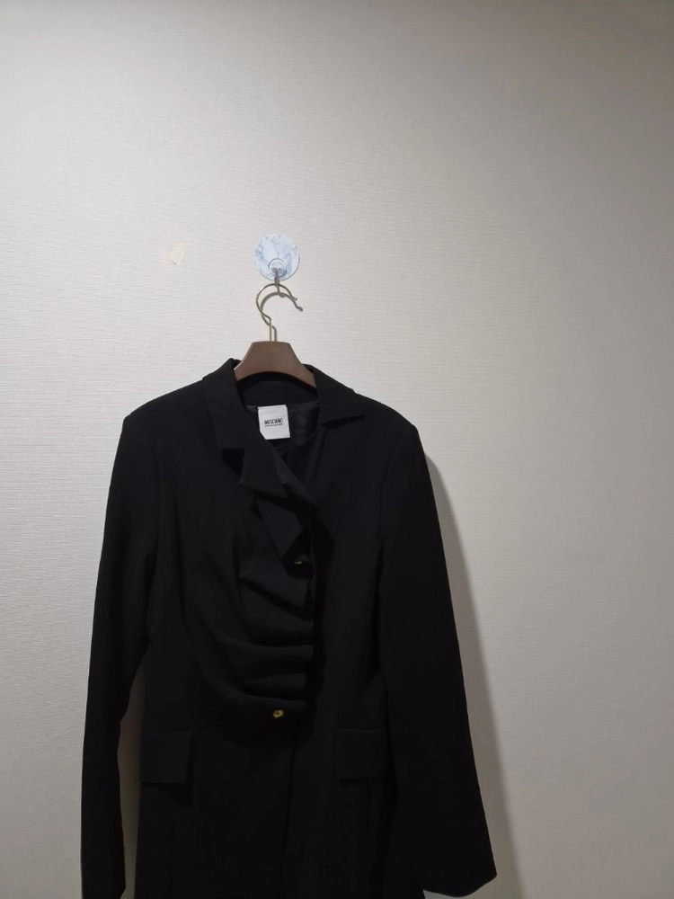 정품] 모스키노 칩앤칙 블랙 러플 골드버튼 자켓 원피스 (IT40/55~날씬66 이미지