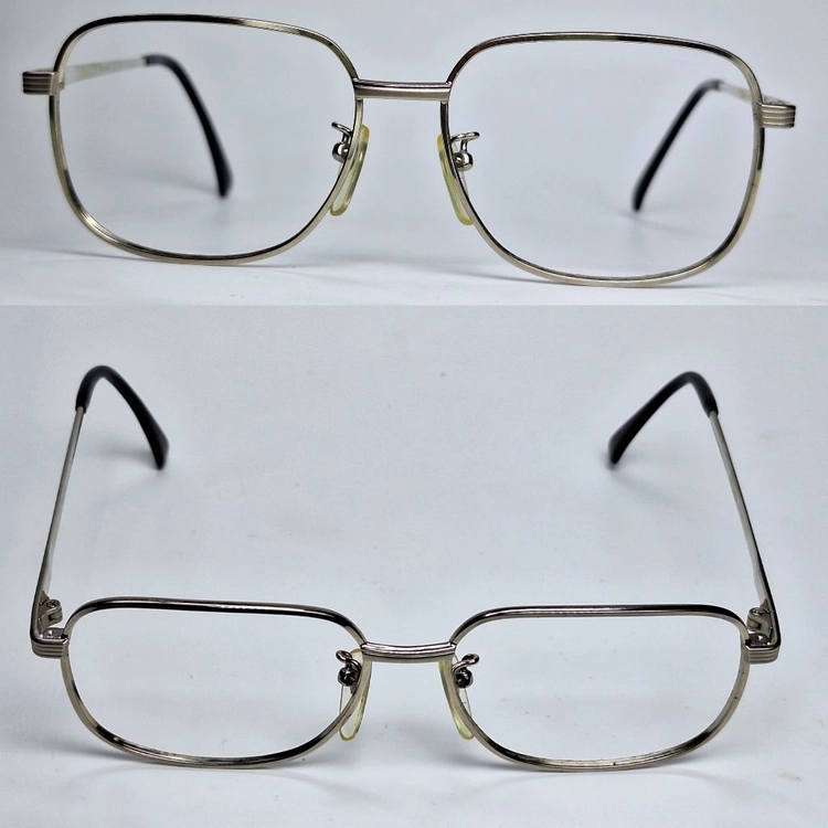 CARINO 2823 안경테 안경 54mm 스퀘어 실버 일본 빈티지 레트로 클래식 Y2K 아메카지 패션 수입 스트릿 이미지