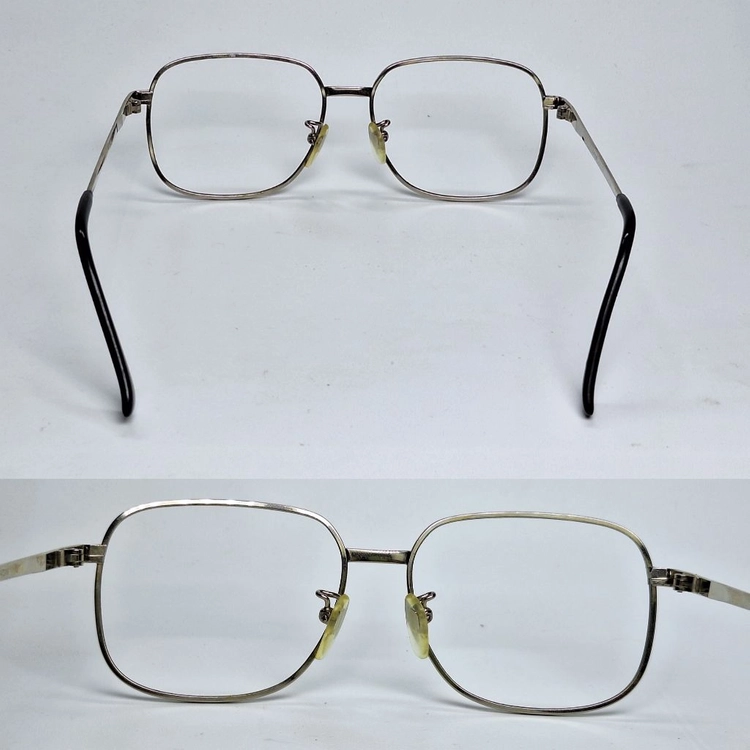 CARINO 2823 안경테 안경 54mm 스퀘어 실버 일본 빈티지 레트로 클래식 Y2K 아메카지 패션 수입 스트릿 이미지