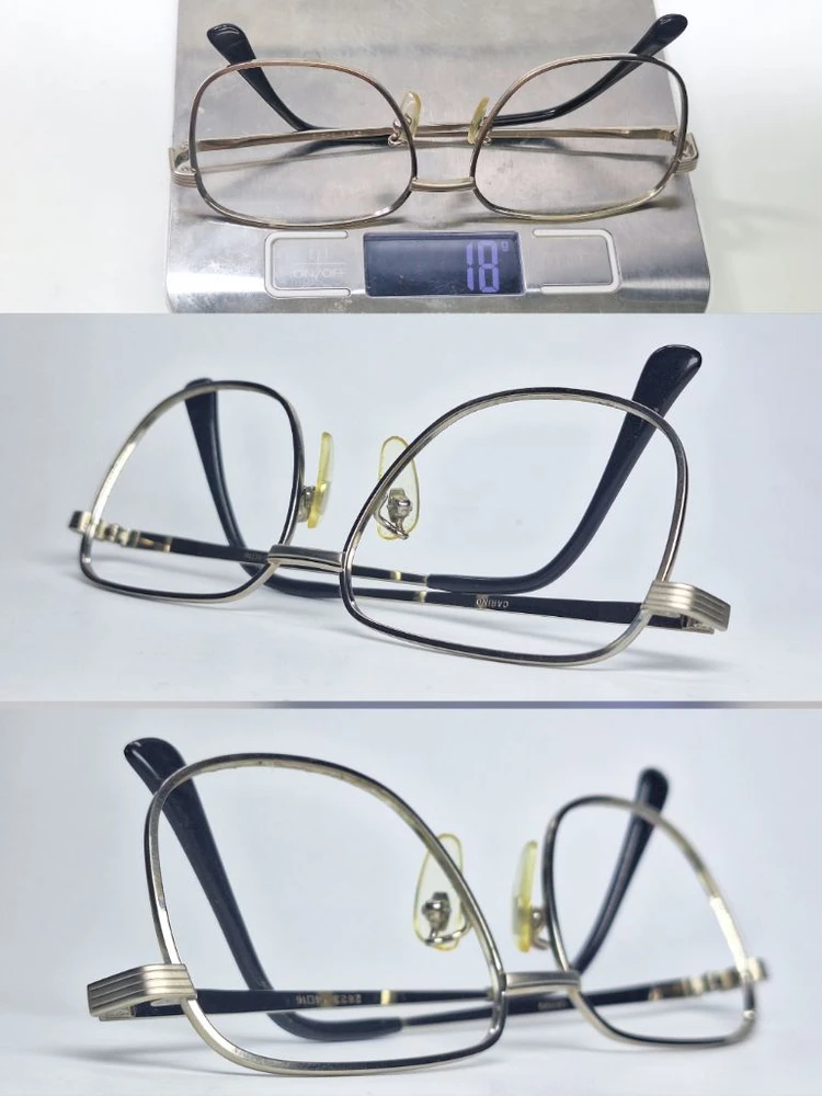 CARINO 2823 안경테 안경 54mm 스퀘어 실버 일본 빈티지 레트로 클래식 Y2K 아메카지 패션 수입 스트릿 이미지