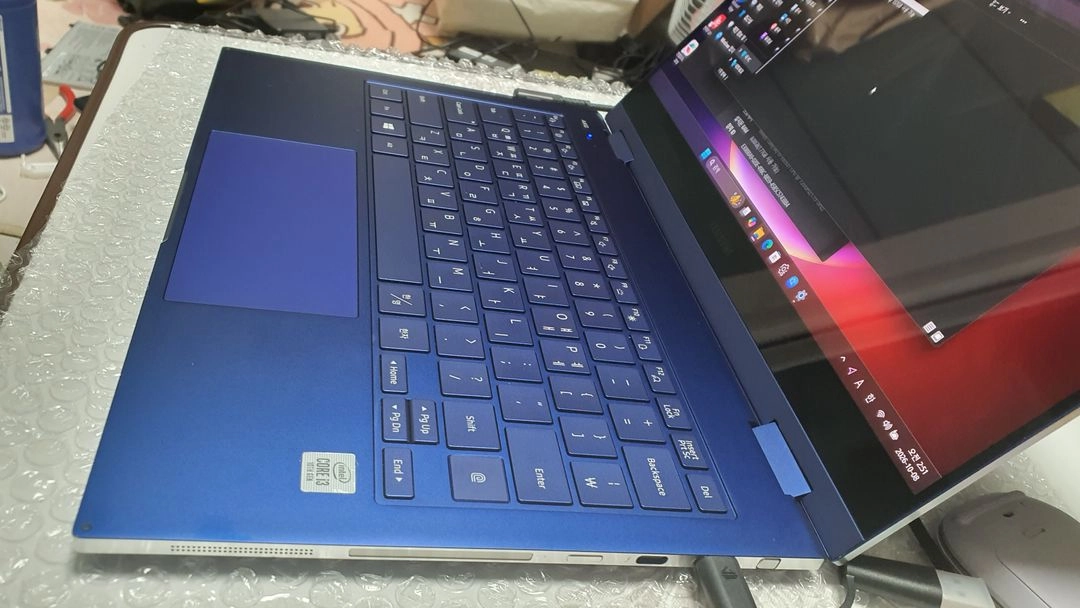 갤럭시북 플렉스360노트북.태블릿모드.터치스크린.배터리100%.pd충전 이미지