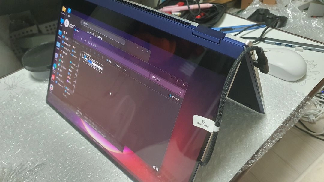 갤럭시북 플렉스360노트북.태블릿모드.터치스크린.배터리100%.pd충전 이미지