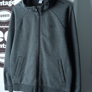(L-XL) 리복 후드집업 빅로고 그레이 올드스쿨 이미지