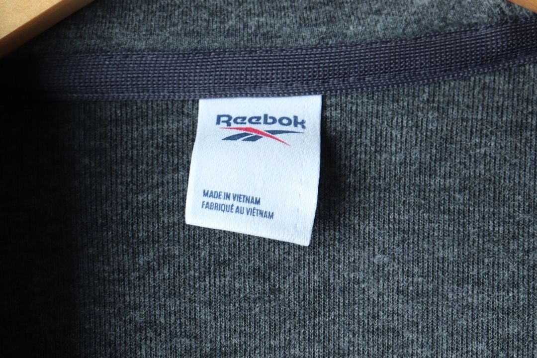 (L-XL) 리복 후드집업 빅로고 그레이 올드스쿨 이미지
