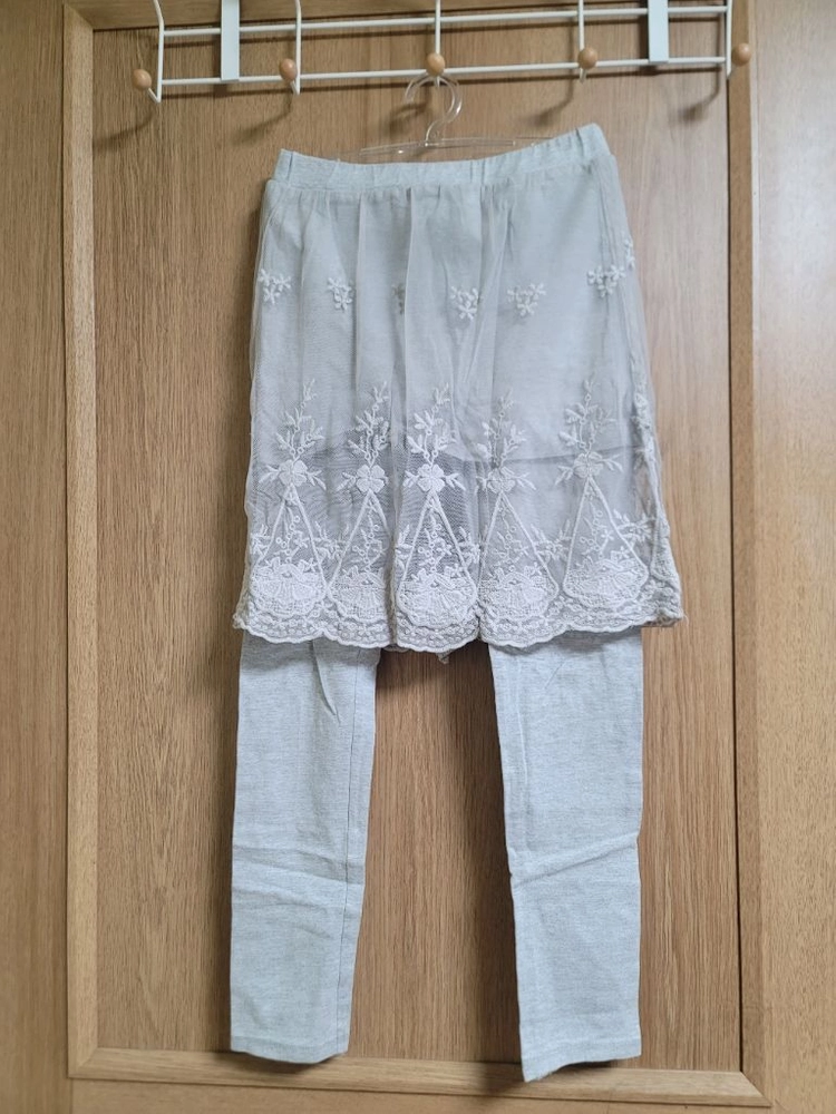 오후 레이스 치마 레깅스 130사이즈 이미지