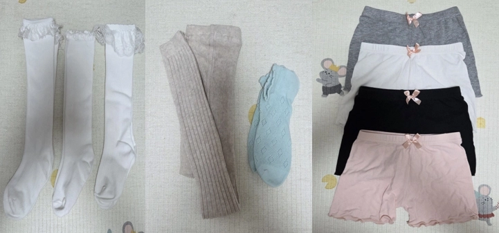 [일괄판매]여아 6~7세 봄가을 원피스 바지 티셔츠 상하복 가디건 청자켓등 이미지