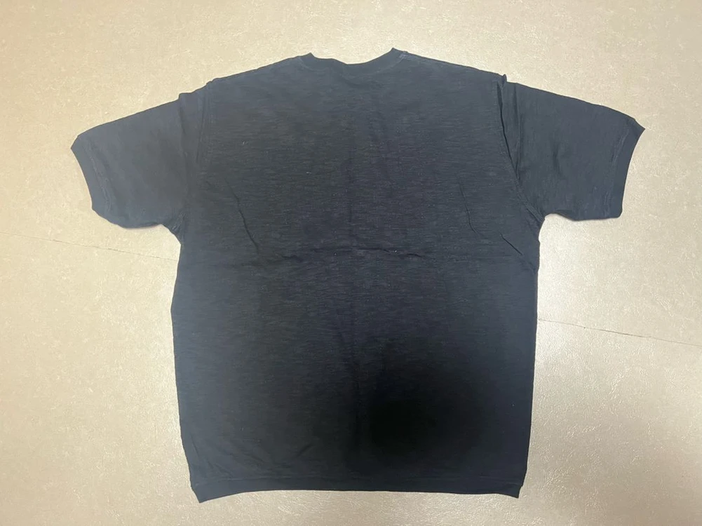 [M] 고낙 slub round sleeve - black 이미지